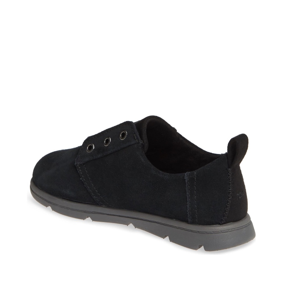 ✨NIB✨ TOMS Ivan Black Suede Oxford Sneaker TINY 8 - Picture 3 of 6